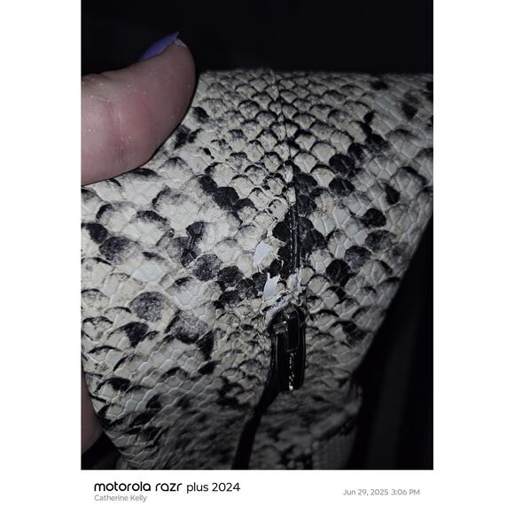 Vince Camuto Cottara Over-The-Knee Black White Snake pointed Western Boots... - Picture 4 of 7